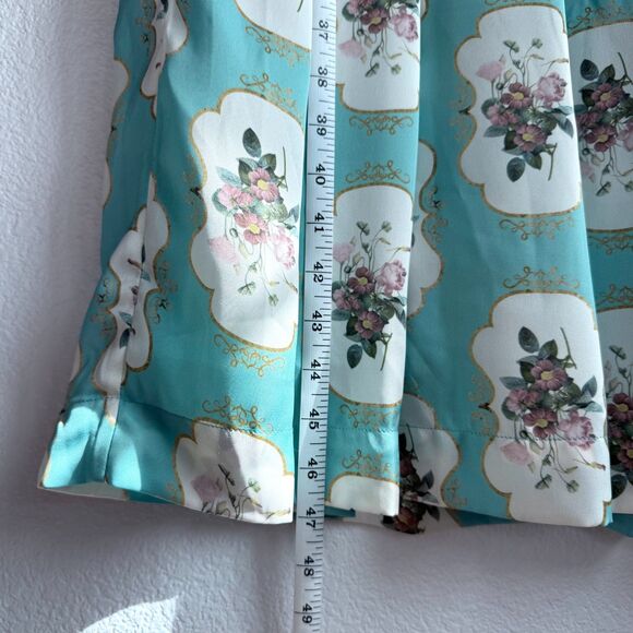 NWT Anthropologie Panjak & Nidhi Floral Medallion Pleated Sleeveless Blue Dress - Picture 13 of 15